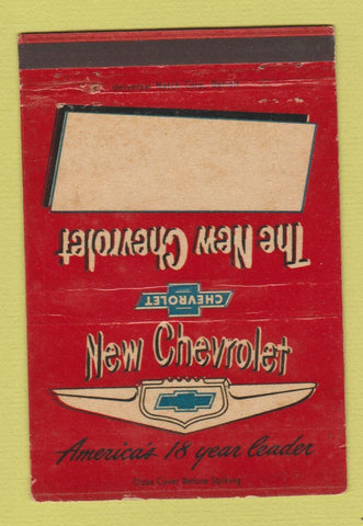 Matchbook Cover - Chevrolet RED No Dealer WEAR 40 Strike