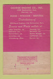 Matchbook Cover - GMC Trucks George Engine New Orleans LA 40 Strike