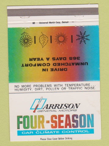 Matchbook Cover - Harrison General Motors Climate Control GM 40 Strike