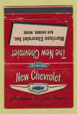 Matchbook Cover - Morrison Chevrolet Bar Harbor ME 40 Strike