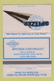 Matchbook Cover - Spitzer Chevrolet North Canton OH 40 Strike