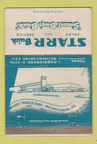 Matchbook Cover - Starr Buick Mechanicsburg PA WEAR 40 Strike