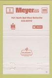 Matchbook Cover Meyer Oldsmobile GMC Belleville IL Harvester Isuzu #1 40 Strike