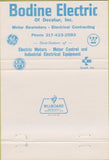 Matchbook Cover - Bodine Electric Decatur IL 40 Strike