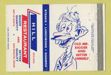 Matchbook Cover - Hill Restaurant San Marcos TX 40 Strike