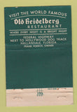 Matchbook Cover - Old Heidelberg Restaurant Hallandale FL WEAR 40 Strike