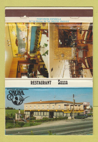 Matchbook Cover - Sausa Restaurant Spain Girona 40 Strike