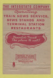 Matchbook Cover - Interstate Company Train News WRON 40 Strike