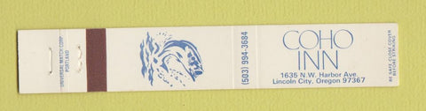 Matchbook Cover - Coho Inn Lincoln City OR 10 Strike