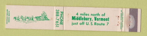 Matchbook Cover - Middlebury VT WEAR 10 Strike