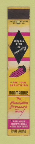 Matchbook Cover - Normandie Beauty Salon Chicago IL WEAR 10 Strike