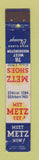 Matchbook Cover - Metz Shoes Chicago IL 10 Strike