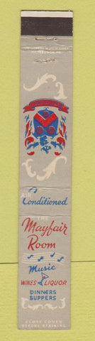 Matchbook Cover - Mayfair Room Penn Alto Hotel 10 Strike