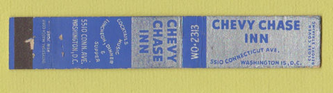 Matchbook Cover - Chevy Chase Inn Washington DC WEAR 10 Strike