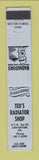 Matchbook Cover - Ted's Radiator Shop Lehighton PA 10 Strike