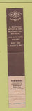 Matchbook Cover - Motel Californian Greenfield CA 10 Strike