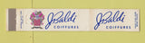 Matchbook Cover - J Baldi Salon Miami Beach FL 10 Strike