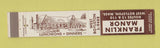 Matchbook Cover - Franklin Manor Restaurant West Boylston MA 10 Strike