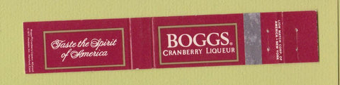 Matchbook Cover - Boggs Canberry Liquor  10 Strike