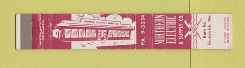 Matchbook Cover - Northern Electric Supply Brunswick ME 10 Strike