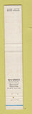 Matchbook Cover - Boque Electrical Eqiupment WEAR 10 Strike