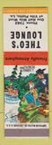 Matchbook Cover - Thoe's Lounge Villa Platte LA Hillbilly