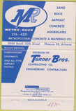 Matchbook Cover - Metro Rock concrete Phoenix AZ 40 Strike