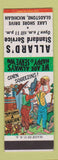 Matchbook Cover - Allard's Standard oil gas Gladstone MI SAMPLE WEAR Hillbilly