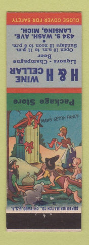 Matchbook Cover - H&H Wine Cellar Lansing MI Hillbilly