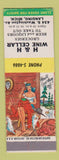 Matchbook Cover - H&H Wine Cellar Lansing MI Hillbilly
