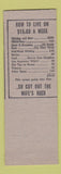 Matchbook Cover - H&H Wine Cellar Lansing MI Hillbilly