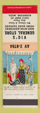 Matchbook Cover - Vic's General Store Riverview MI Hillbilly