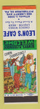 Matchbook Cover - Leon's Cafe Pittsburgh PA Hillbilly