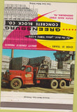 Matchbook Cover - Greensburg Concrete PA 40 Strike