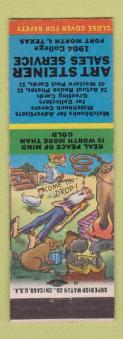 Matchbook Cover - Art Steiner Sales Advertising Fort Worth TX #2 Hillbilly