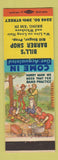 Matchbook Cover - Bill's Barber Shop St Louis MO #2 Hillbilly