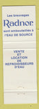 Matchbook Cover - Buves Radnor