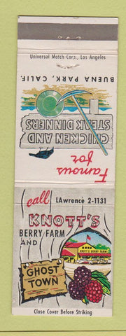 Matchbook Cover - Knott's Berry Farm Ghost Town Buena Park CA