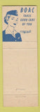 Matchbook Cover - BOAC Airlines Asia girlie