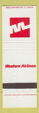 Matchbook Cover - Western Airlines