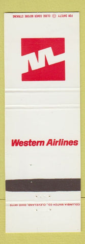 Matchbook Cover - Western Airlines