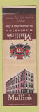 Matchbook Cover - Mullin's Department Store Wilmington DE