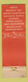 Matchbook Cover - Wilson Brothers Men's Clothes Parker Ross Savanna IL