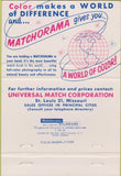 Matchbook Cover - US Capitol Universal Match Philadelphia PA Gerton 40 Strike