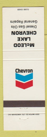 Matchbook Cover - Chevron oil gas McLeod Lake