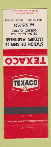 Matchbook Cover - Texaco oil gas Quebec QC Jacques Martineau
