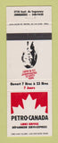 Matchbook Cover - Petro Canada oil gas Jonquiere QC