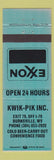 Matchbook Cover - Exxon oil gas Kwik Pik Burnsville WV