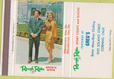 Matchbook Cover - Rough Rider men's suits Corning CA 40 Strike
