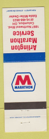 Matchbook Cover - Marathon oil gas Arlington Columbus OH